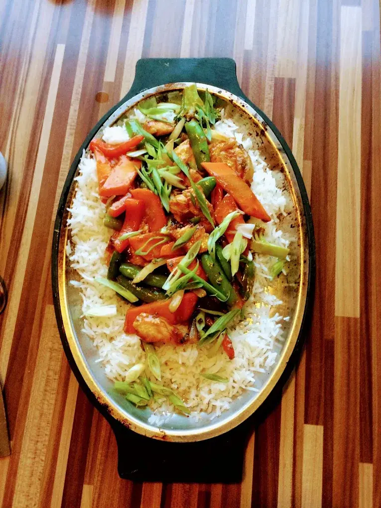 Delicious Manchurian Sizzler at Springs Garden in Swift Current, SK